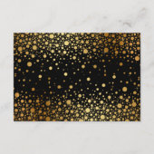 Faux Gold Confetti Wedding Reception Kaart (Achterkant)