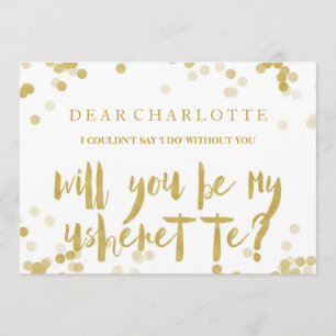 Faux Gold Confetti, word mijn Usherette Kaart