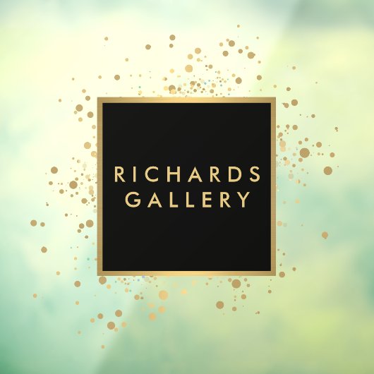 Faux Gold Confetti zwart/transparant Raamsticker (Vel 3)