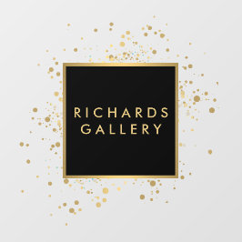 Faux Gold Confetti zwart/transparant Raamsticker