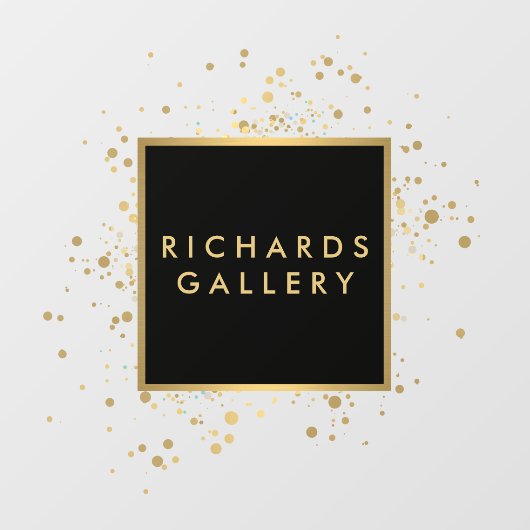 Faux Gold Confetti zwart/transparant Raamsticker (Vel)