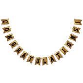 Faux Gold CONGRATULATIONS! sparkling Party Vlaggetjes (Alle)