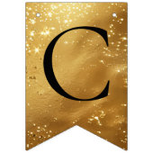 Faux Gold CONGRATULATIONS! sparkling Party Vlaggetjes (Eerste vlag)