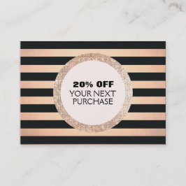 Faux Gold & Copper Striped Mode & Beauty Coupon