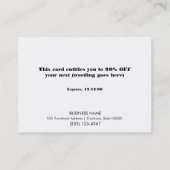 Faux Gold & Copper Striped Mode & Beauty Coupon (Achterkant)