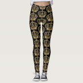Faux Gold Crown Leggings (Voorkant)