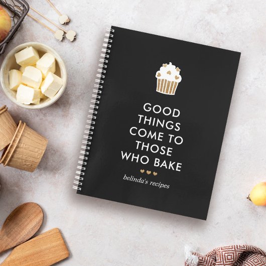 Faux Gold Cupcake Goede dingen bakken recept Notitieboek