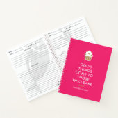 Faux Gold Cupcake Roze Goede Dingen Bakrecept Notitieboek (Binnen)