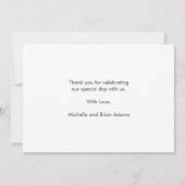 Faux Gold Cursive Weddenfoto Hartelijk dank Bedankkaart (Achterkant)