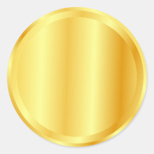 Faux Gold Custom Blank Sjabloon Metallic Look Ronde Sticker