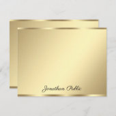 Faux Gold Custom Handgeschreven Sjabloon Script (Voorkant / Achterkant)