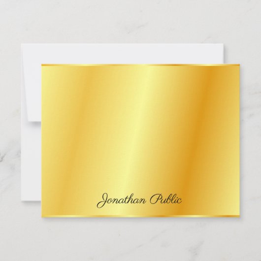 Faux Gold Custom Handwrite Script Name Sjabloon (Voorkant)