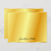 Faux Gold Custom Handwrite Script Name Sjabloon (Voorkant / Achterkant)