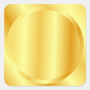 Faux Gold Custom Metallic Look Blank Sjabloon Vierkante Sticker
