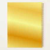Faux Gold Custom Monogramed Sjabloon Elegant Planner (Achterkant)