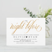 Faux gold de avond voor de uitnodiging (Staand voorkant)
