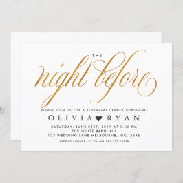 Faux gold de avond voor de uitnodiging