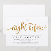 Faux gold de avond voor de uitnodiging (Voorkant / Achterkant)