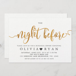 Faux gold de avond voor de uitnodiging