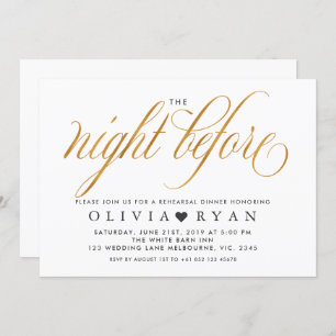 Faux gold de nacht voor de uitnodiging