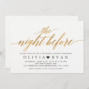 Faux gold de nacht voor de uitnodiging