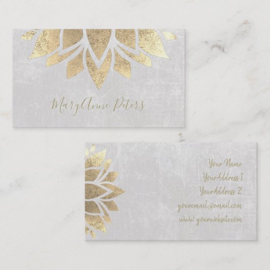 faux gold decor visitekaartje (Voorkant / Achterkant)