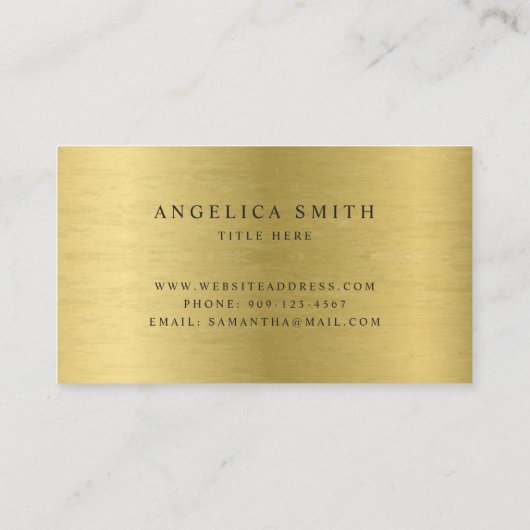 Faux Gold Dental Afsprakenkaartje (Achterkant)