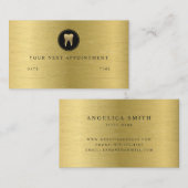 Faux Gold Dental Afsprakenkaartje (Voorkant / Achterkant)