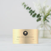 Faux Gold Dental Afsprakenkaartje (Staand voorkant)