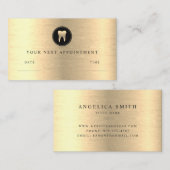 Faux Gold Dental Afsprakenkaartje (Voorkant / Achterkant)