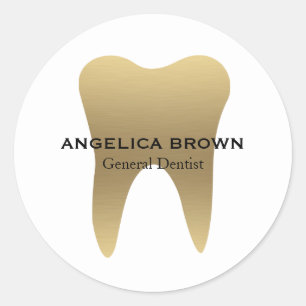 Faux Gold Dental Ronde Sticker