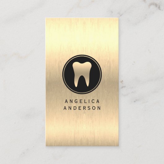 Faux Gold Dental Visitekaartje (Voorkant)