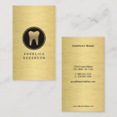 Faux Gold Dental Visitekaartje (Voorkant / Achterkant)