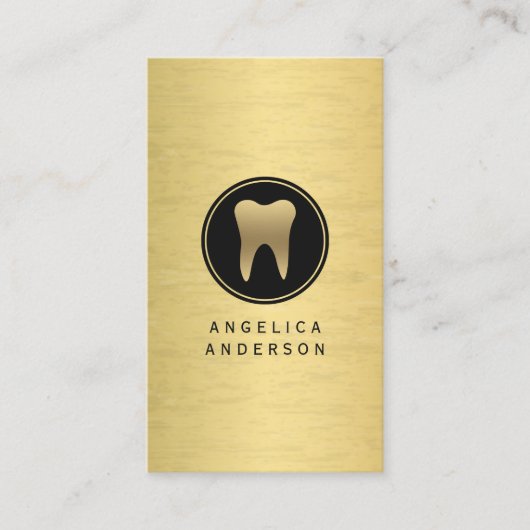 Faux Gold Dental Visitekaartje (Voorkant)