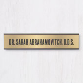 Faux Gold Dentist Dentist Dental Office Deurbord Deurbordje (Voorkant)