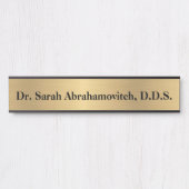 Faux Gold Dentist's tandheelkundige deurbordjes Deurbordje (Voorkant)