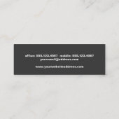 Faux Gold diagonaal gestreept mini-Visitekaartje Mini Visitekaartje (Achterkant)