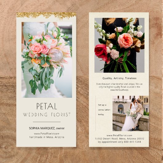 Faux Gold Dip Creative Marketing Rack Kaart