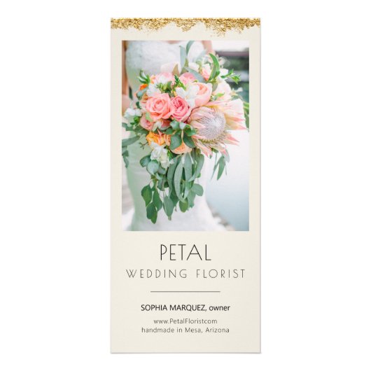 Faux Gold Dip Creative Marketing Rack Kaart (Voorkant)