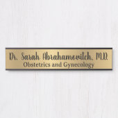 Faux Gold Doctor's Kantoor Deurbord Deurbordje (Voorkant)