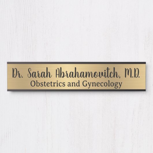 Faux Gold Doctor's Kantoor Deurbord Deurbordje (Voorkant)