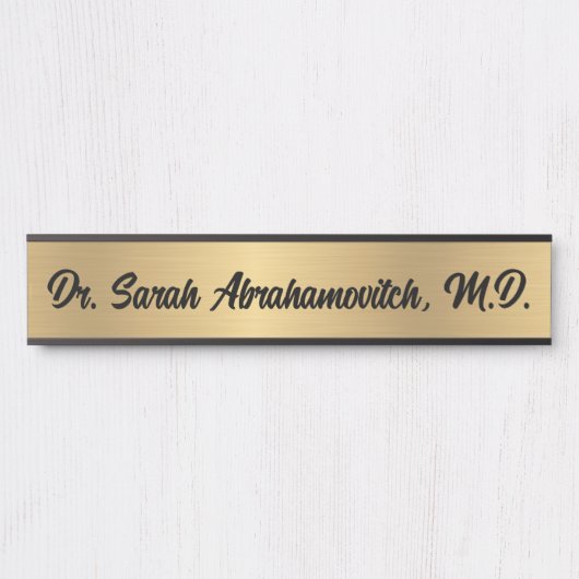 Faux Gold Doctor's Kantoor Deurbord Deurbordje (Voorkant)