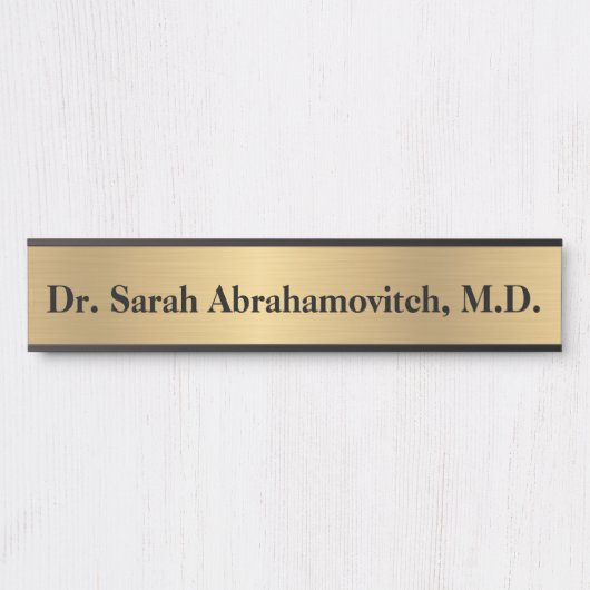 Faux Gold Doctor's Kantoor Deurbord Deurbordje (Voorkant)