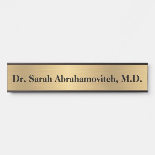 Faux Gold Doctor's Kantoor Deurbord Deurbordje (Voorkant)