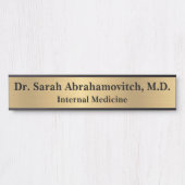 Faux Gold Doctor's Kantoor Deurbord Deurbordje (Voorkant)