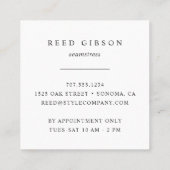 Faux Gold Dress-formulier | Seamstress Tailor Desi Vierkante Visitekaartje (Achterkant)