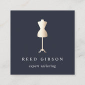 Faux Gold Dress-formulier | Seamstress Tailor Desi Vierkante Visitekaartje (Voorkant)