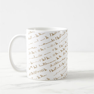Faux Gold Egyptian Hieroglyphics geadorbeerd Koffiemok