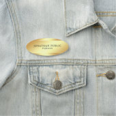 Faux Gold Elegant - Aangepaste, moderne Sjabloon Naamplaatje (In situ)