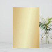 Faux Gold Elegant Blank Moderne Sjabloon Aangepast Briefpapier (Staand voorkant)